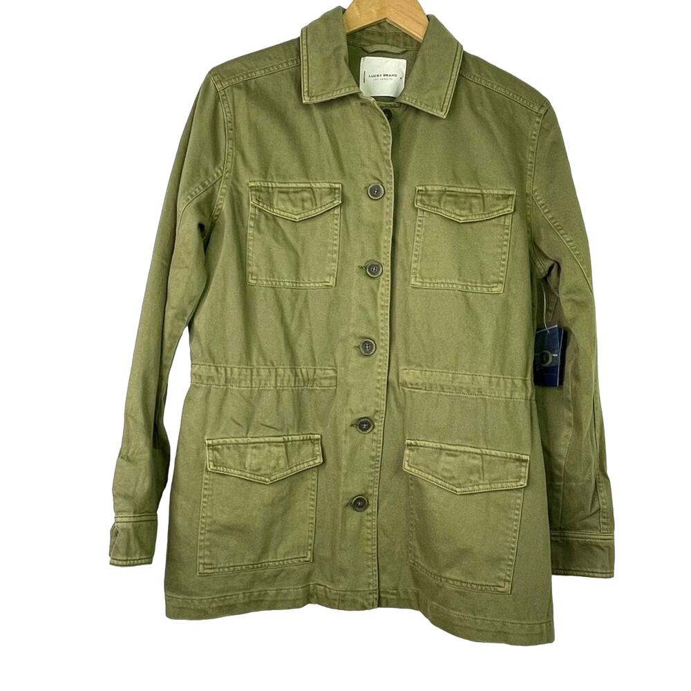 Lucky Brand Army Green Chore Jacket Medium Utility New - Picture 3 of 14